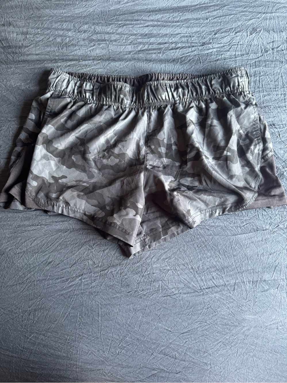 Athletic Works Gray Camo Athletic Shorts